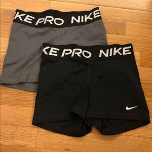 Nike Pro Black and Gray Shorts Trio